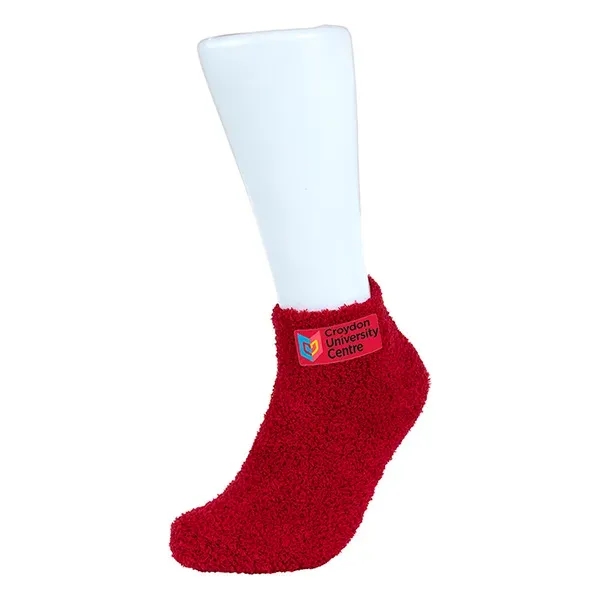 Fuzzy polyester and elastane socks in assorted colors.... from ASI 62660 Innovation Line