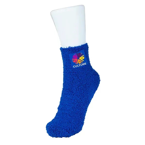 Fuzzy polyester and elastane socks in assorted colors.... from ASI 62660 Innovation Line