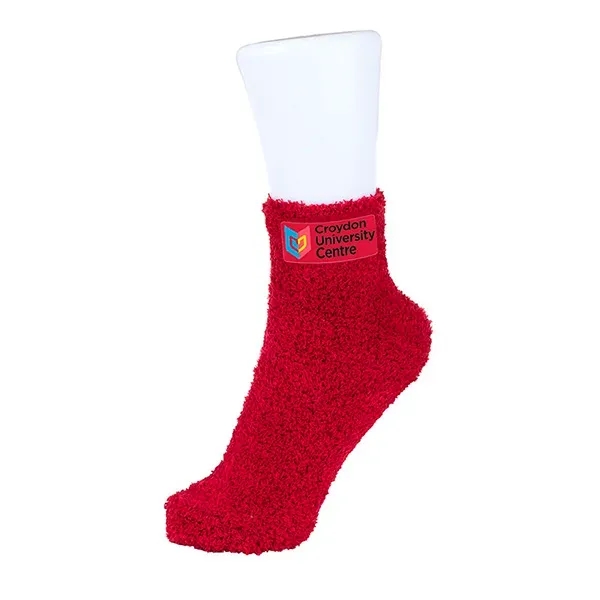 Fuzzy polyester and elastane socks in assorted colors.... from ASI 62660 Innovation Line