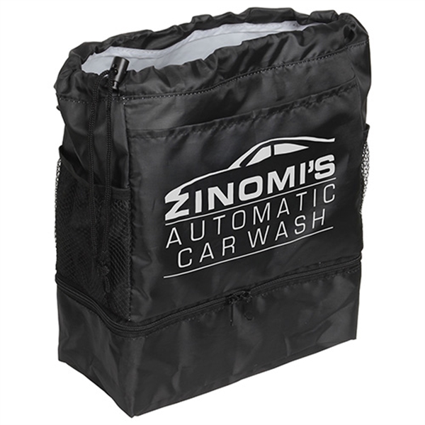 Car caddy with drawstring closure, 210 denier polyester with vinyl lining.... from ASI 36730 Ariel Premium Supply Inc