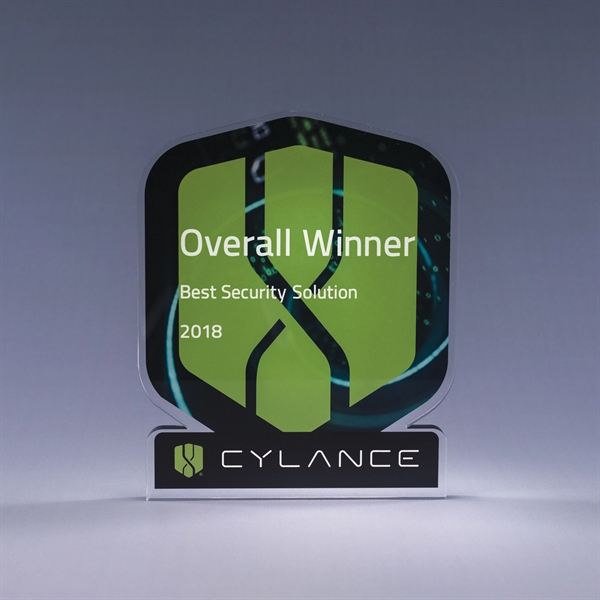 1/2" thick custom cut acrylic award.... from ASI 62985 J. Charles