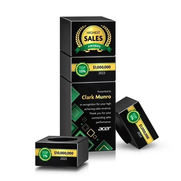 The Optical Crystal Tofino Stacker VividPrint™ Award features a unique stackable... from ASI 84592 St Regis Group / St Regis