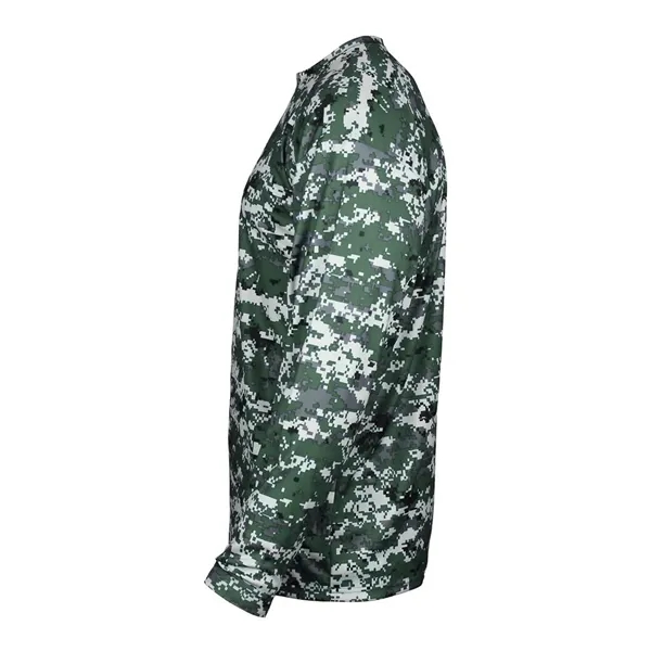 Youth long sleeve T-shirt made with 100% sublimated digital camo polyester.... from ASI 84358 S&S Activewear