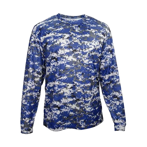 Youth long sleeve T-shirt made with 100% sublimated digital camo polyester.... from ASI 84358 S&S Activewear