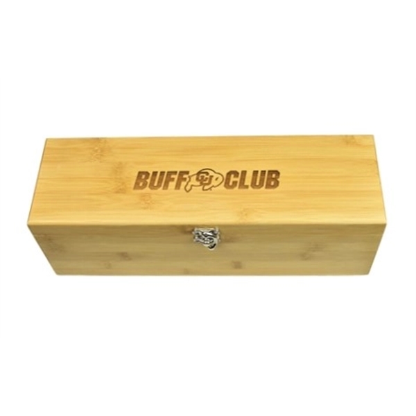 Single wine box and kit made from solid bamboo with optional... from ASI 72657 Active Life Promo / Apres Ski Ingrain Promo