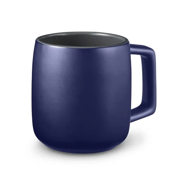 3.875" x 4.75" x 3.25" 15 ounce ceramic mug with square-shaped... from ASI 79530 Prime Line