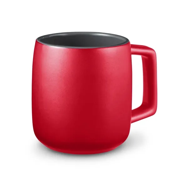 3.875" x 4.75" x 3.25" 15 ounce ceramic mug with square-shaped... from ASI 79530 Prime Line