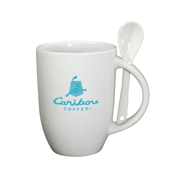 3.25" x 4.31" x 3.25" 12-ounce ceramic mug with 4.56" x... from ASI 79530 Prime Line