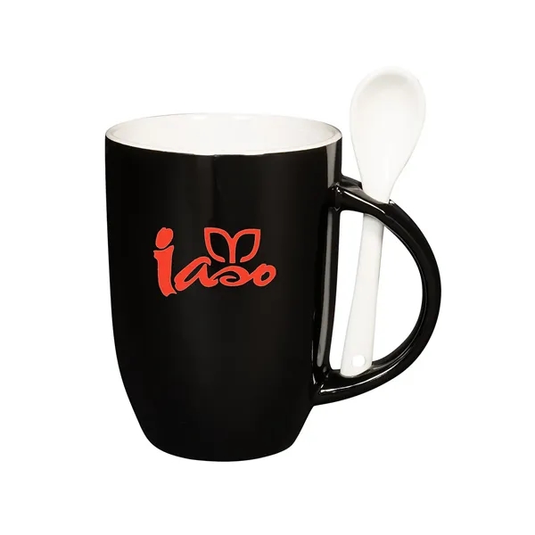 3.25" x 4.31" x 3.25" 12-ounce ceramic mug with 4.56" x... from ASI 79530 Prime Line