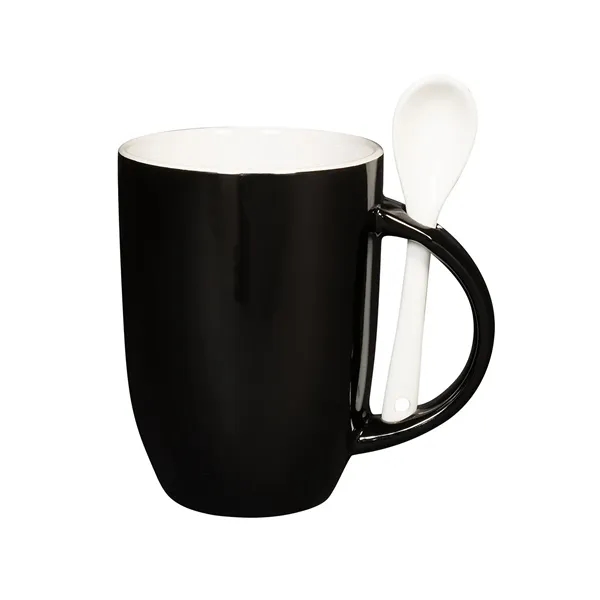 3.25" x 4.31" x 3.25" 12-ounce ceramic mug with 4.56" x... from ASI 79530 Prime Line