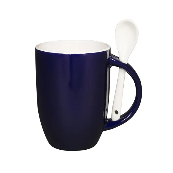 3.25" x 4.31" x 3.25" 12-ounce ceramic mug with 4.56" x... from ASI 79530 Prime Line