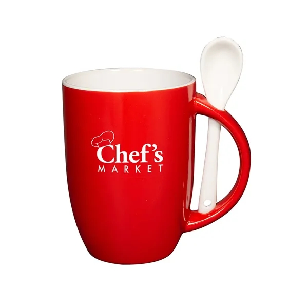 3.25" x 4.31" x 3.25" 12-ounce ceramic mug with 4.56" x... from ASI 79530 Prime Line