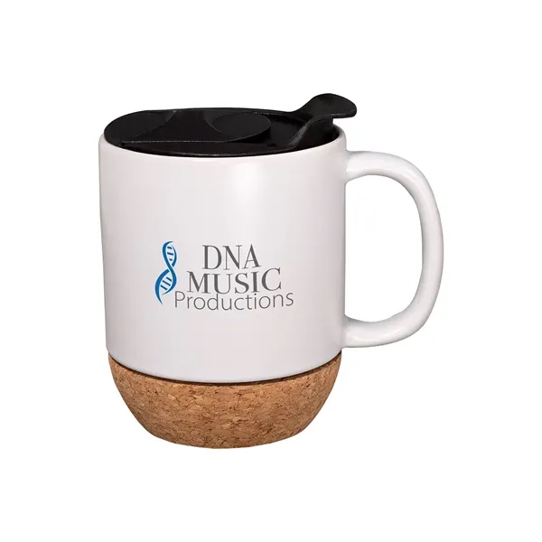 4.25" x 3.25" 14-ounce ceramic mug with genuine cork base and... from ASI 79530 Prime Line