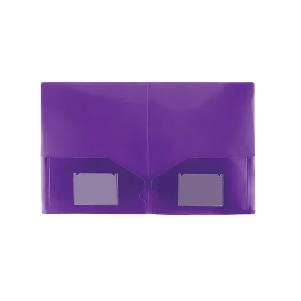 0.3 mm polypropylene folder with 2 pockets and two small clear... from ASI 79530 Prime Line