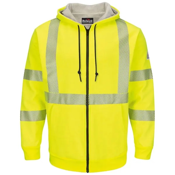 Bulwark Hi-Visibility Zip-Front Hooded Fleece Sweatshirt ...... from ASI 84358 S&S Activewear