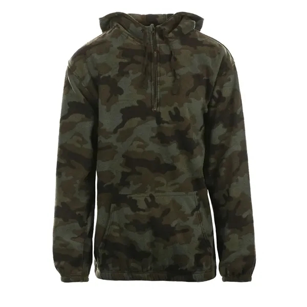 Burnside Polar Fleece Quarter-Zip Scuba Hooded Pullover... from ASI 84358 S&S Activewear