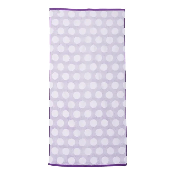 Cotton polka dot velour beach towel, 30" x 60". Blank.... from ASI 84358 S&S Activewear