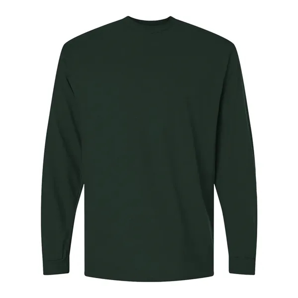 Adult pre-shrunk 50% cotton / 50% polyester long sleeve t-shirt. Blank... from ASI 84358 S&S Activewear