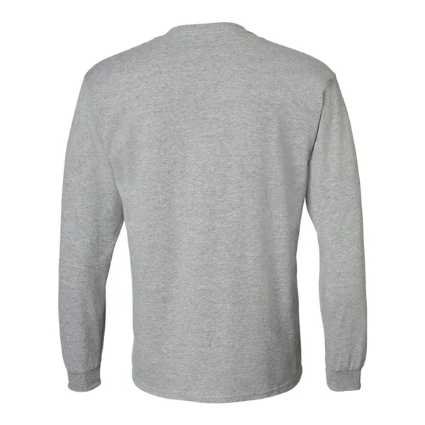 Adult pre-shrunk 50% cotton / 50% polyester long sleeve t-shirt. Blank... from ASI 84358 S&S Activewear