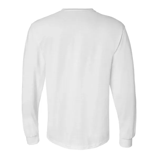 Adult pre-shrunk 50% cotton / 50% polyester long sleeve t-shirt. Blank... from ASI 84358 S&S Activewear