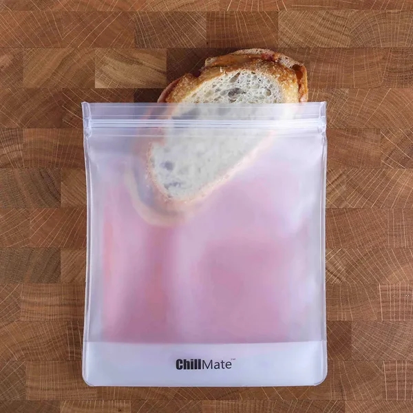 Reusable sandwich bag made of EVA with a ziplock closure on... from ASI 52840 Evans Manufacturing