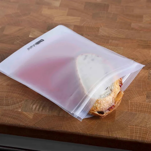 Reusable sandwich bag made of EVA with a ziplock closure on... from ASI 52840 Evans Manufacturing
