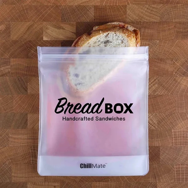 Reusable sandwich bag made of EVA with a ziplock closure on... from ASI 52840 Evans Manufacturing