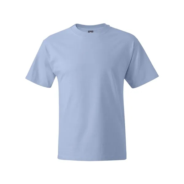 Hanes T-shirt made of 100% ring-spun cotton with double-needle stitching.... from ASI 84358 S&S Activewear