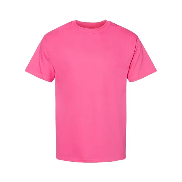 Hanes T-shirt made of 100% ring-spun cotton with double-needle stitching.... from ASI 84358 S&S Activewear