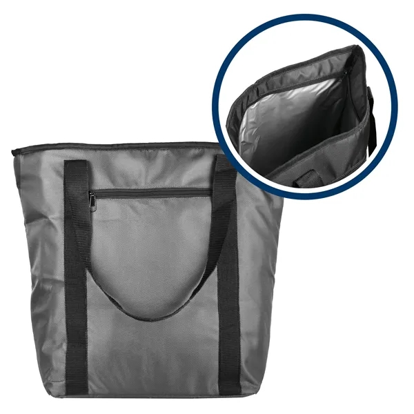 Cooler tote bag with zippered top closure, insulated interior and 25"... from ASI 52840 Evans Manufacturing