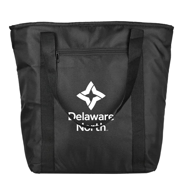 Cooler tote bag with zippered top closure, insulated interior and 25"... from ASI 52840 Evans Manufacturing