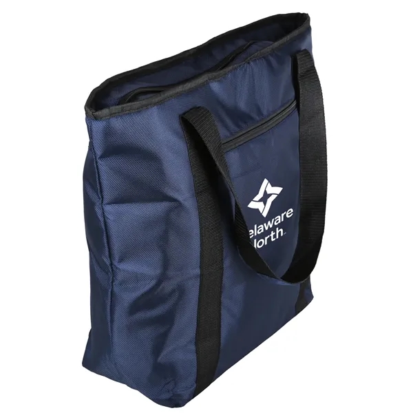 Cooler tote bag with zippered top closure, insulated interior and 25"... from ASI 52840 Evans Manufacturing