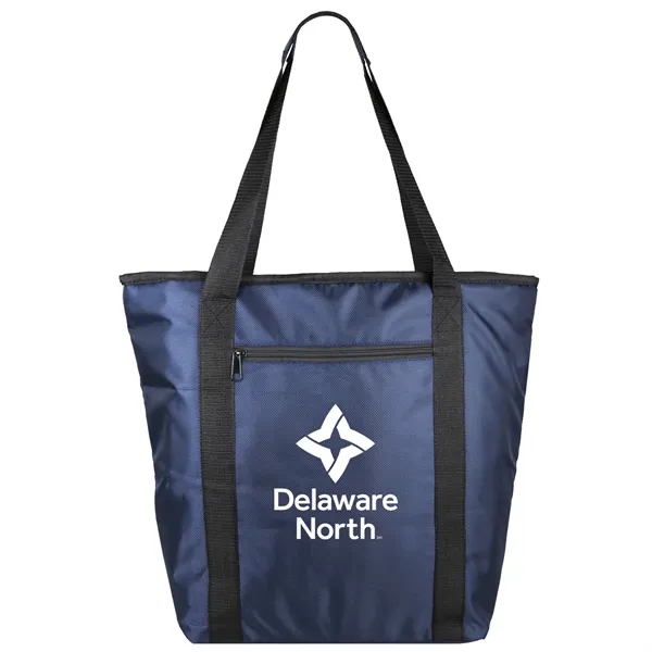 Cooler tote bag with zippered top closure, insulated interior and 25"... from ASI 52840 Evans Manufacturing