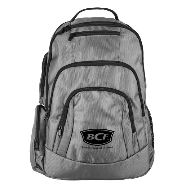 Backpack with large main zippered compartment and internal padded laptop/tablet pocket.... from ASI 52840 Evans Manufacturing