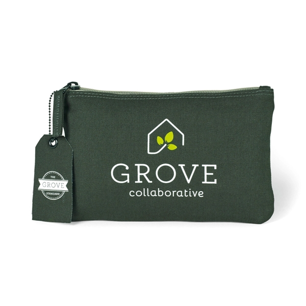 Cotton pouch with top zippered closure and interior pocket divider.... from ASI 56070 Gemline / Gemline®