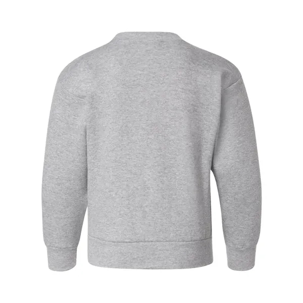 Youth crewneck fleece sweatshirt with double-needle stitching and tag-free neck label.... from ASI 84358 S&S Activewear