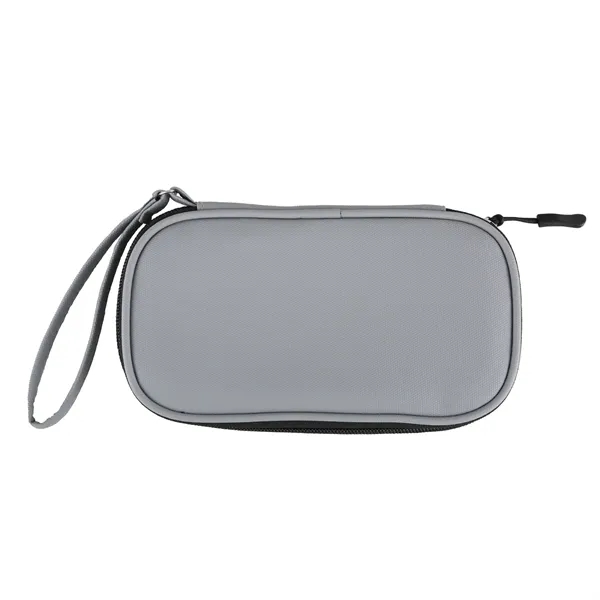 Tech organizer with zipper closure and mesh slip compartments.... from ASI 52840 Evans Manufacturing