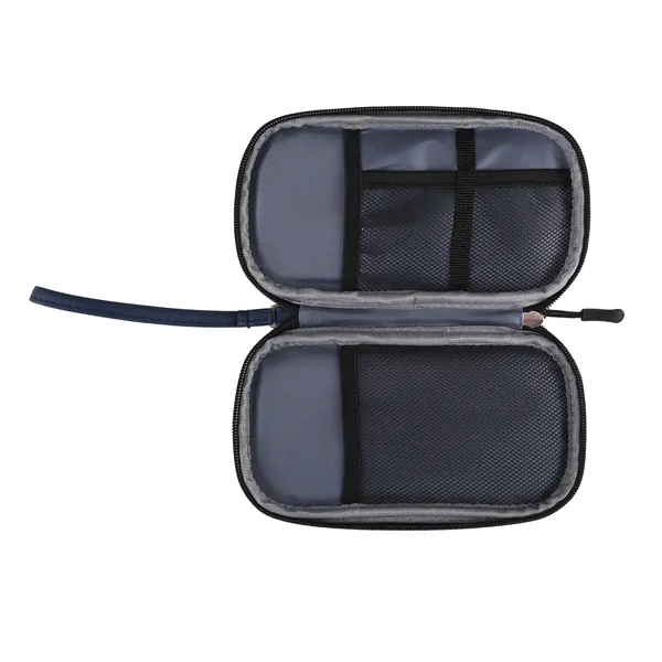 Tech organizer with zipper closure and mesh slip compartments.... from ASI 52840 Evans Manufacturing