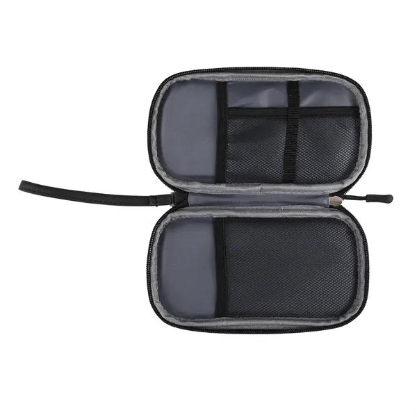 Tech organizer with zipper closure and mesh slip compartments.... from ASI 52840 Evans Manufacturing