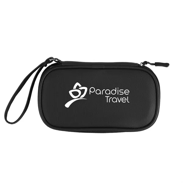 Tech organizer with zipper closure and mesh slip compartments.... from ASI 52840 Evans Manufacturing