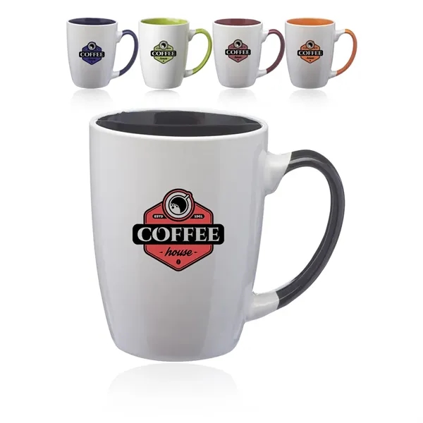 12 oz. two-tone mug with white ceramic on the outside and... from ASI 39552 BEL Promo