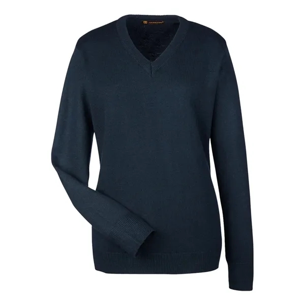 Harriton Womens Pilbloc V-Neck Sweater... from ASI 84358 S&S Activewear