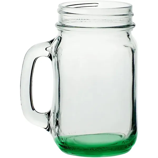 Clear glass mason jar style traditional mug with handle, 16 oz.... from ASI 39552 BEL Promo