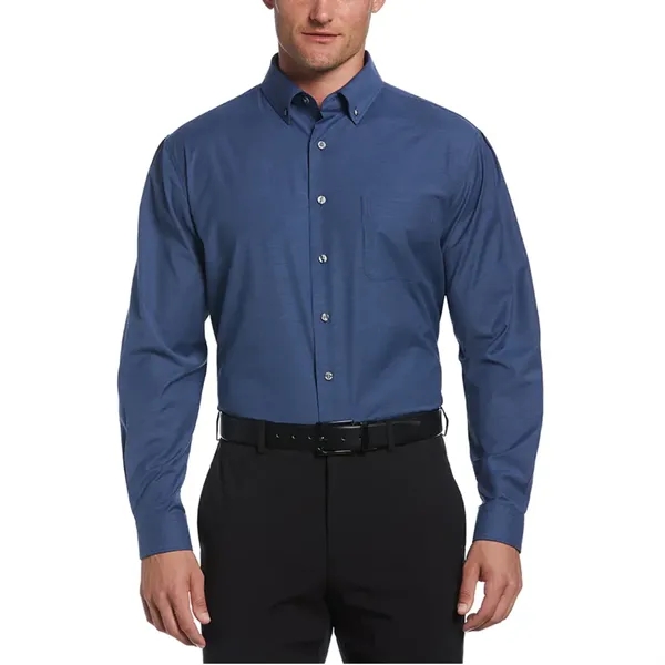 Unisex heathered woven shirt with 8-button front and left chest pocket.... from ASI 39552 BEL Promo