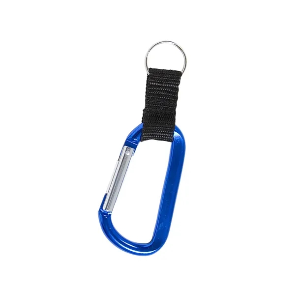Aluminum carabiner with strap and split ring.... from ASI 79530 Prime Line