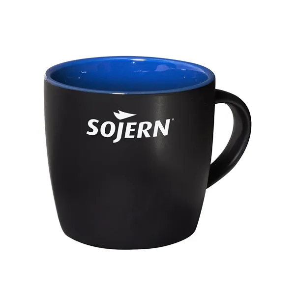 12 oz. ceramic mug with black matte exterior and glossy colored... from ASI 79530 Prime Line
