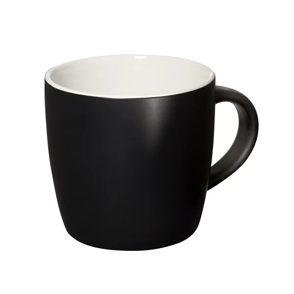 12 oz. ceramic mug with black matte exterior and glossy colored... from ASI 79530 Prime Line