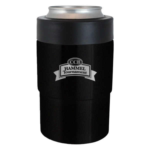 Insulated can holder made from stainless steel, fits most 12 oz.... from ASI 61125 Hit Promotional Products