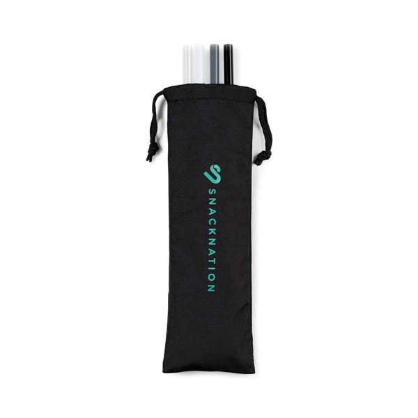 Four pack of reusable straws inside a travel pouch.... from ASI 56070 Gemline / Gemline®