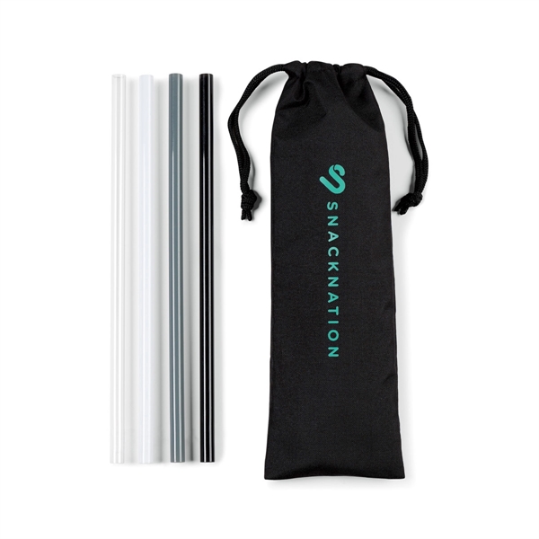 Four pack of reusable straws inside a travel pouch.... from ASI 56070 Gemline / Gemline®